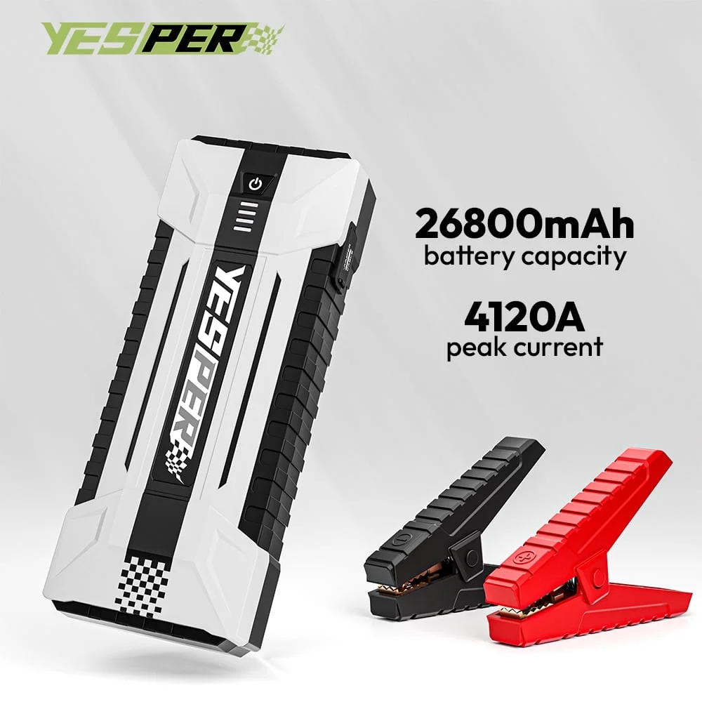 YESPER Car Jump Box ,4120A Peak Jump Box Starter For Car,ALL Gas and Up to 10.0L Diesel Engine, Powerful 12V Jump Pack With Power Bank/Quick Charge/LED Light YESPER