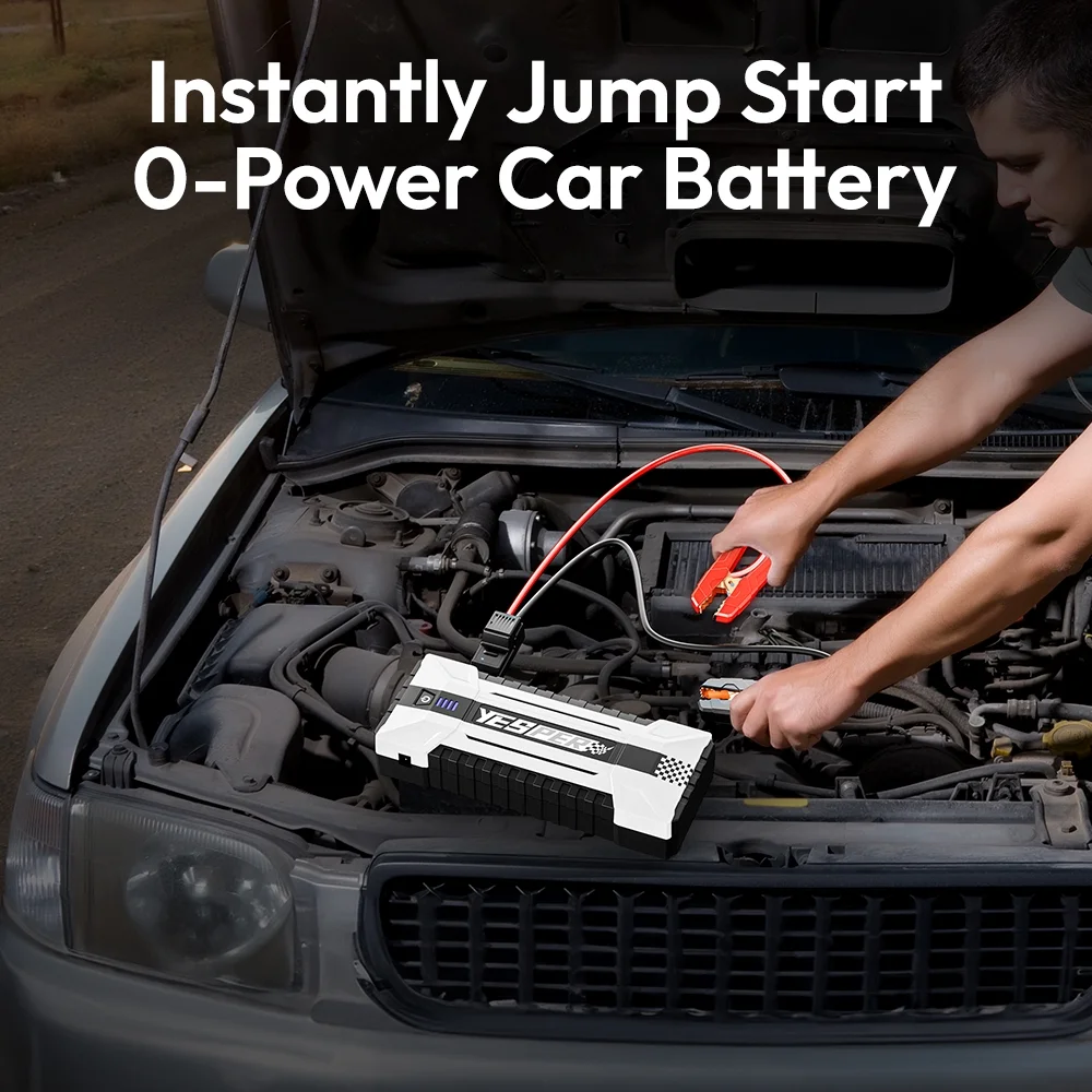 YESPER Car Jump Box ,4120A Peak Jump Box Starter For Car,ALL Gas and Up to 10.0L Diesel Engine, Powerful 12V Jump Pack With Power Bank/Quick Charge/LED Light YESPER